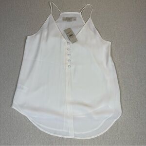 LOFT Ivory Button-Front Camisole